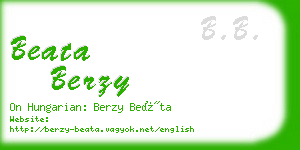 beata berzy business card